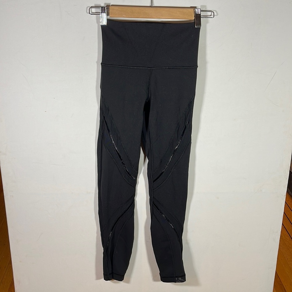 Black butterfly Lululemon leggings